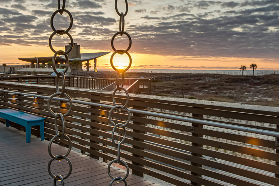 sunset at the Interpretive Center